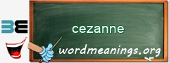WordMeaning blackboard for cezanne